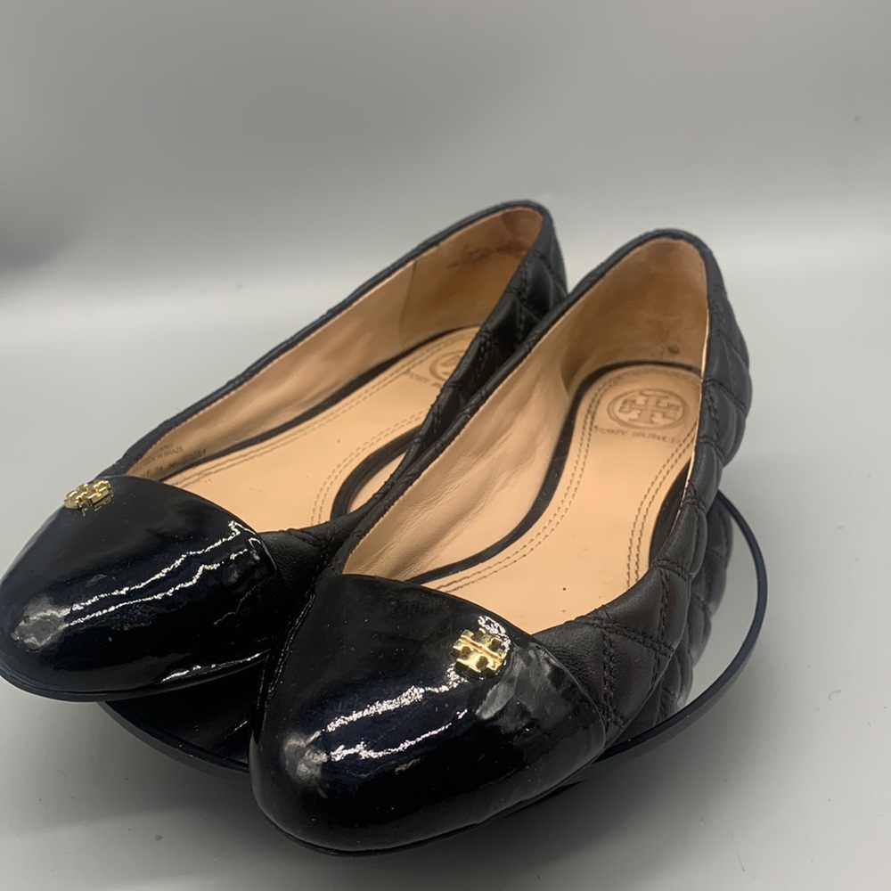 Tory Burch Leila Quilted Leather Loafer Flats Size 5.5